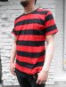 画像2: CABALLERO BORDER S/S T-SHIRT ボーダーTシャツ（黒×赤） (2)