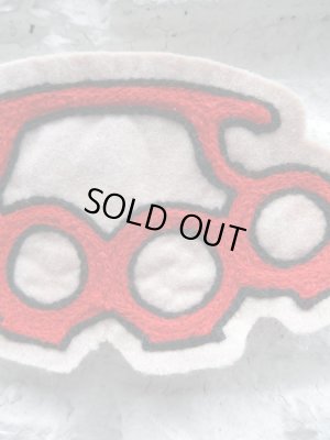 画像4: KNUCKLE PATCH RED チェーンステッチワッペン・ナックル レッド