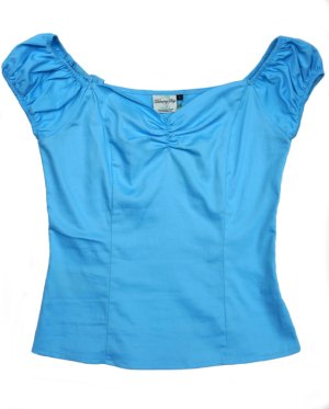 画像3: BANNED 50s WINNIE TOP BABY BLUE（50sスタイル オフショルダートップス ベイビーブルー）