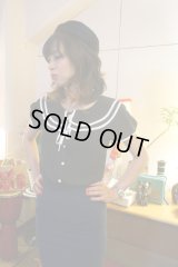 VOODOO VIXEN RETRO BLOUSE BLACK （ヴードゥーヴィクセン・レトロ パフスリーヴ・ブラウス）