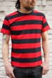 画像1: CABALLERO BORDER S/S T-SHIRT ボーダーTシャツ（黒×赤） (1)