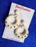 画像6: Vintage Stlye Joan diamanté hoop earrings Ivory Multi　（レトロ ヴィンテージ アクセサリー・フープピアス アイボリー）