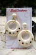 画像1: Vintage Stlye Joan diamanté hoop earrings Ivory Multi　（レトロ ヴィンテージ アクセサリー・フープピアス アイボリー） (1)