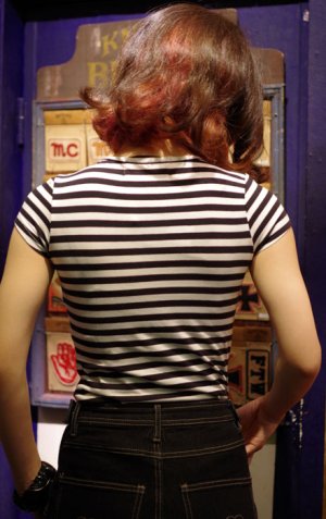 画像5: COLLECTIF ALICE T-SHIRT BLACK（コレクティフ ロカビリーボーダーTシャツ）