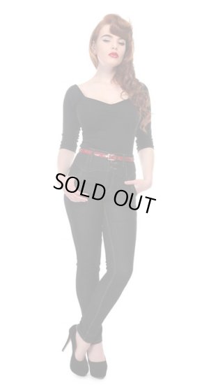 画像1: COLLECTIF Rebel Kate HighWaist Denim Jeans  Black (ハイウエスト スリムジーンズ）