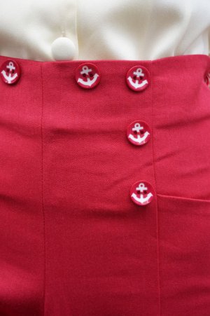 画像5: BANNED 40s SAILOR STYLE  FLARE TROUSERS　RED（40sヴィンテージスタイル セーラー フレアーパンツ）