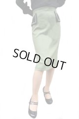 BANNED 50s STYLE PENCIL WIGGLE SKIRT ARMY GREEN （50s ビンテージスタイル ペンシルスカート アーミーグリーン）