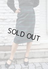 BANNED 50s STYLE PENCIL WIGGLE SKIRT GREEN TARTAN （50s ビンテージスタイル ペンシルスカート レッドタータンチェック）