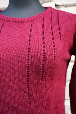 画像3: Collectif Mainline Dallas Plain Jumper Wine（コレクティフ ビンテージスタイル 3/4スリーヴニットトップス）