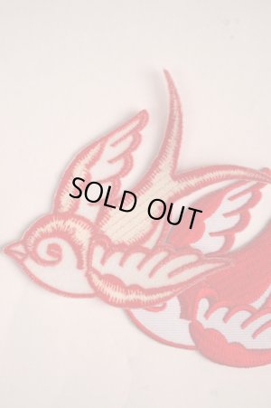 画像4: Swallow Patch Red×White（ツバメ・スワロー・スワロウ ワッペン・赤×白 ）