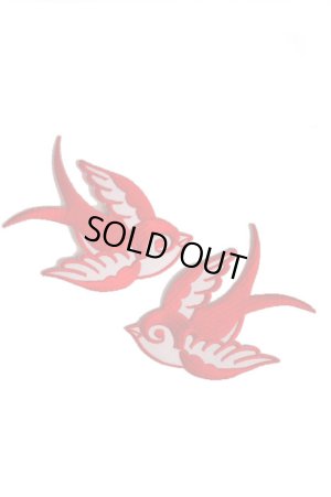 画像5: Swallow Patch Red×White（ツバメ・スワロー・スワロウ ワッペン・赤×白 ）