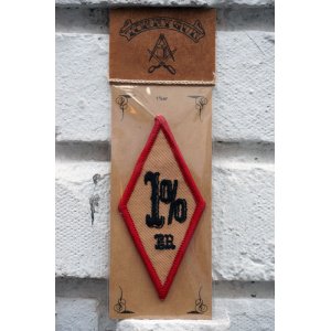 画像: 1％er PATCH BLACK×RED （ワンパーセンターダイアモンドパッチ）