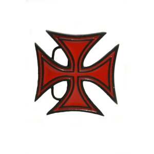 画像: IRON CROSS BELT BUCKLES RED（アイアンクロス ベルトバックル）