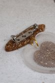 画像5: Belinda bakelite reproduction gold glitter love heart brooch（ビンテージリプロダクト 1940s ハートブローチ）