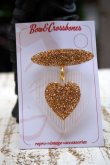 画像3: Belinda bakelite reproduction gold glitter love heart brooch（ビンテージリプロダクト 1940s ハートブローチ）