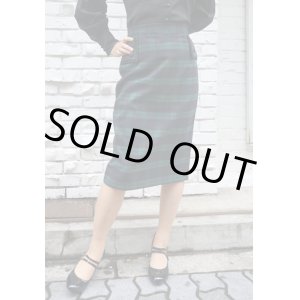 画像: BANNED 50s STYLE PENCIL WIGGLE SKIRT GREEN TARTAN （50s ビンテージスタイル ペンシルスカート レッドタータンチェック）