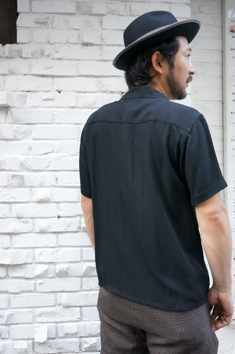 画像: CABALLERO ORIGINAL PLAIN OPEN COLLAR SHIRT BLACK（無地 オープンカラー レーヨンシャツ ブラック）