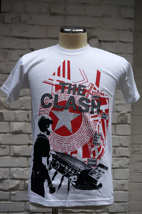 画像1: THE CLASH　Short Sleeve  T-shirt Out Of Conrol　2（ザ・クラッシュ80s リプロ・ツアーTシャツ）