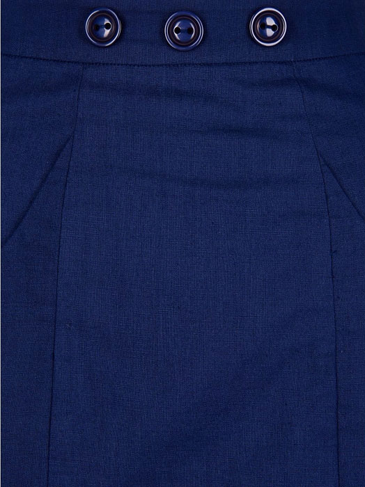 画像: Collectif Vintage Style Plain Pencil Skirt Navy（ビンテージスタイル ペンシルスカート）