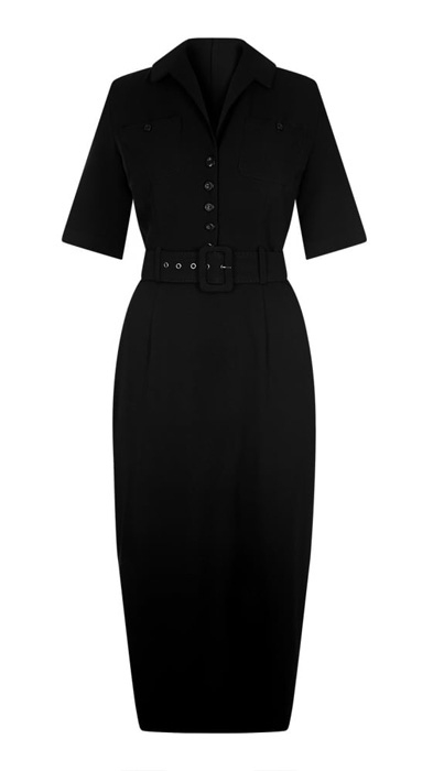 COLLECTIF 50ｓ ROCKABILLY PENCIL DRESS BLACK（50sスタイル